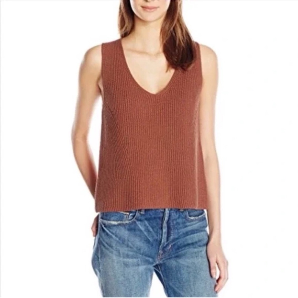 Vince - Chunky Knit Sweater Tank - Medium Navy